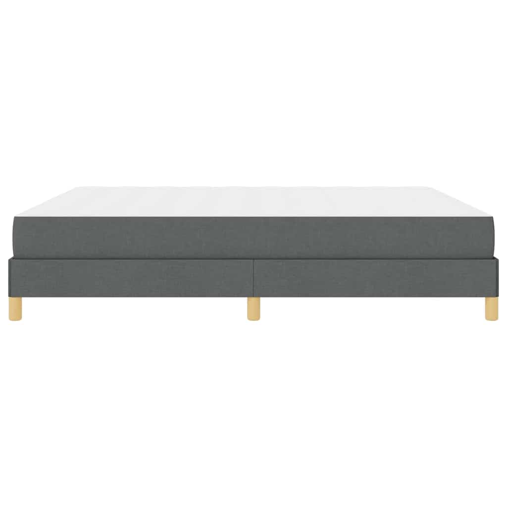 Box spring seng med madras Mørkegrå 180 x 200 cm Stof