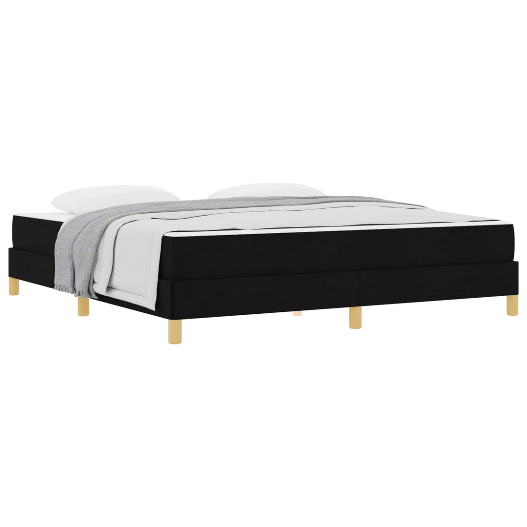 Box spring seng med madras Sort 180 x 200 cm Stof