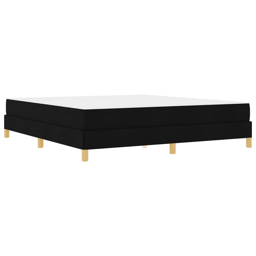 Box spring seng med madras Sort 180 x 200 cm Stof