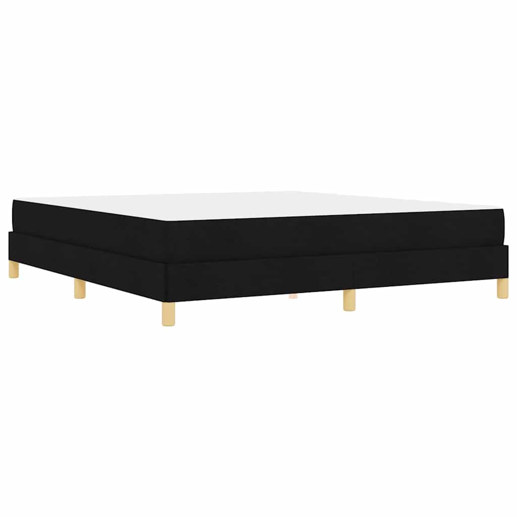Box spring seng med madras Sort 180 x 200 cm Stof