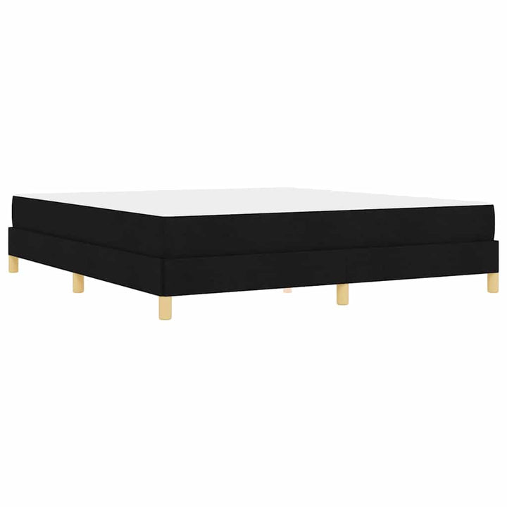 Box spring seng med madras Sort 180 x 200 cm Stof