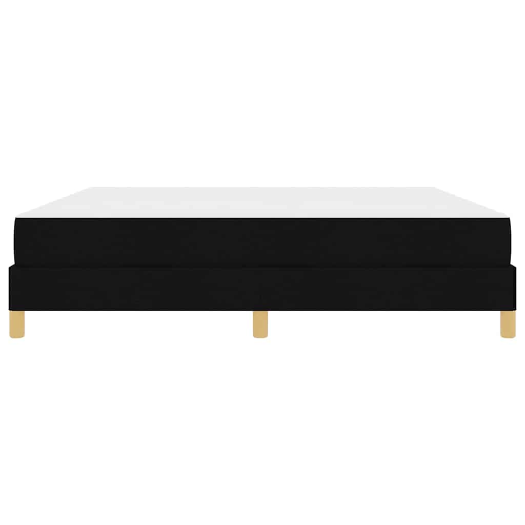 Box spring seng med madras Sort 180 x 200 cm Stof