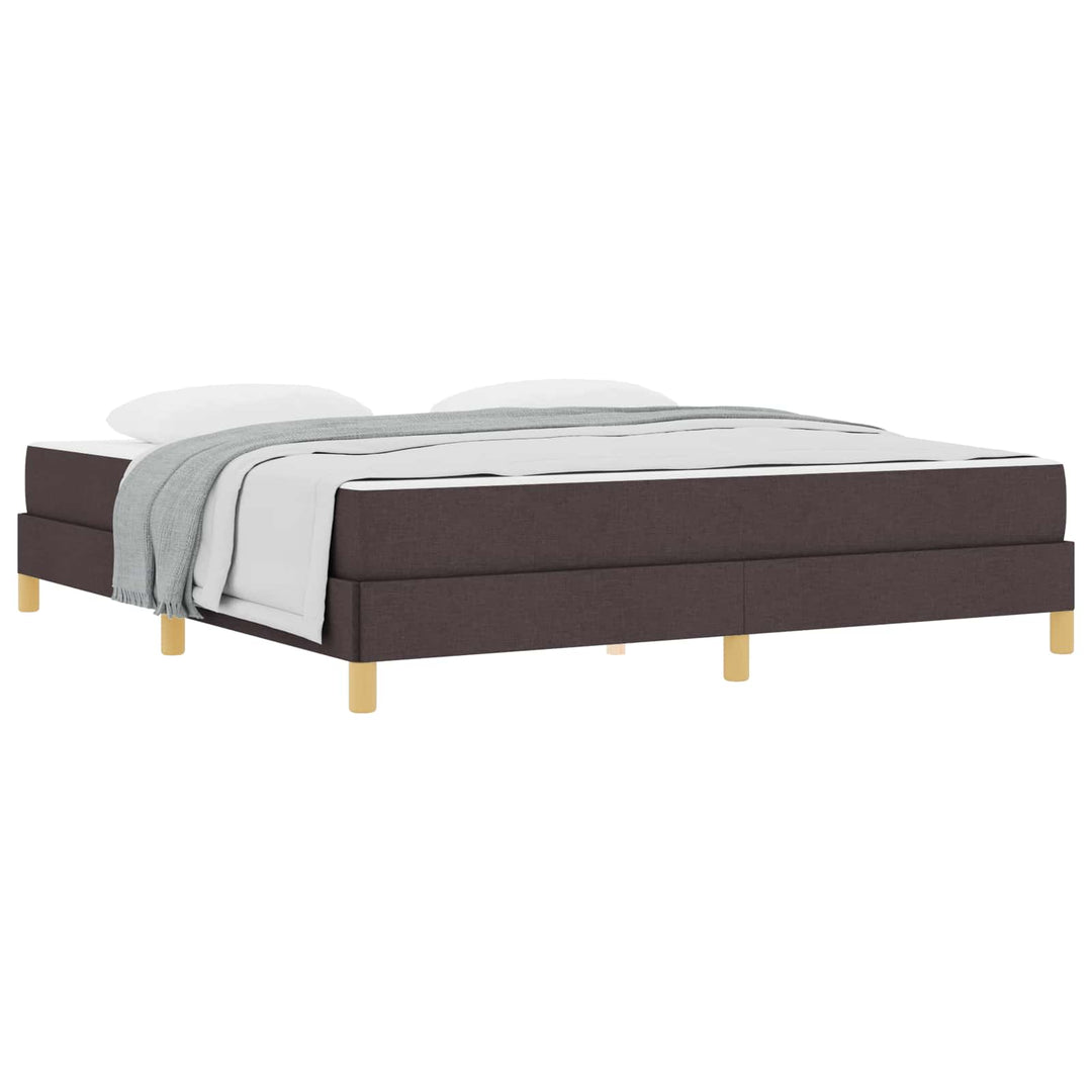 Box spring seng med madras Mørk Brun 180 x 200 cm Stof