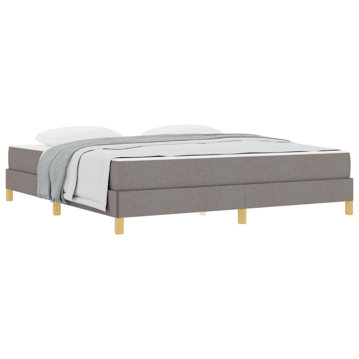 Box spring seng med madras Gråbrun 180 x 200 cm Stof
