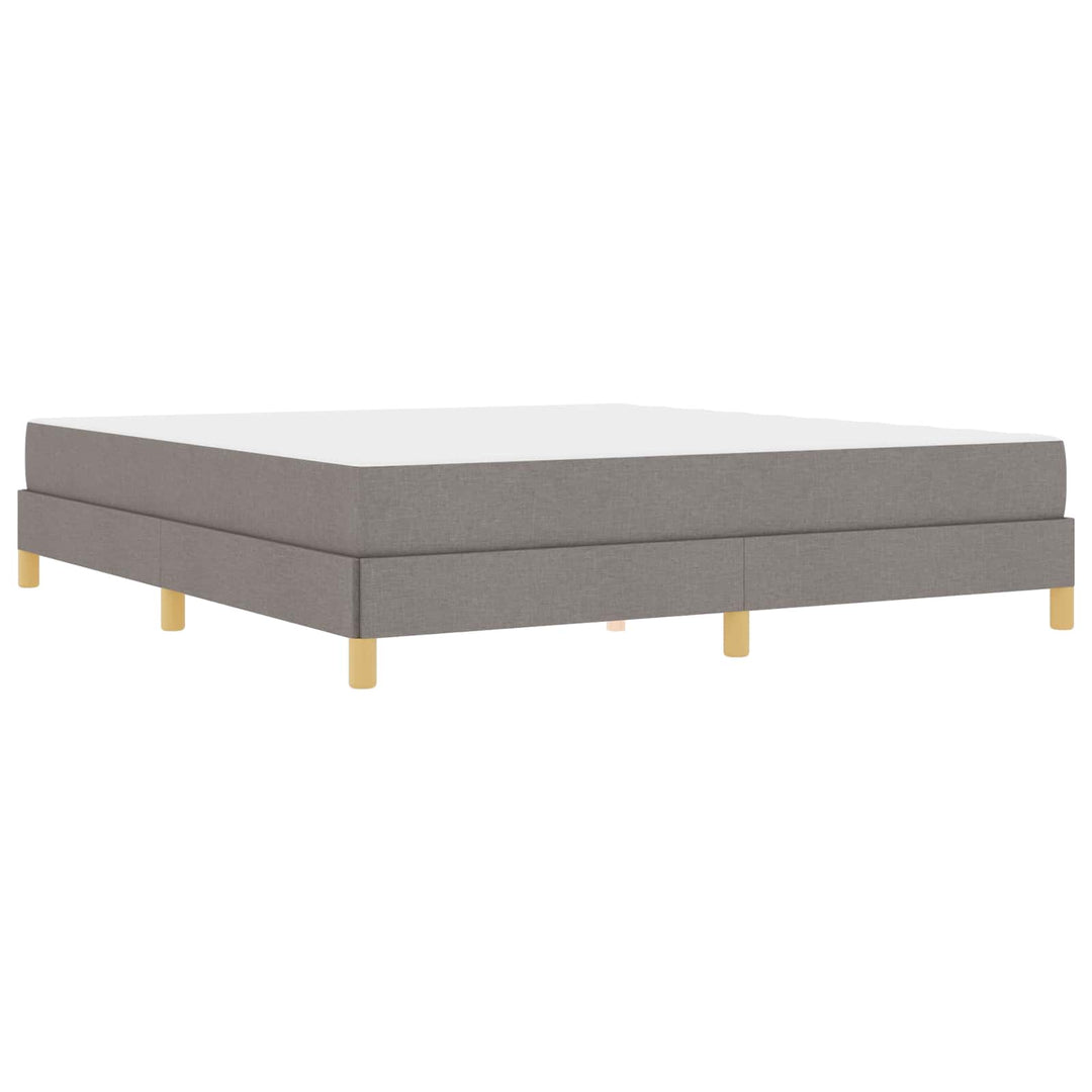 Box spring seng med madras Gråbrun 180 x 200 cm Stof