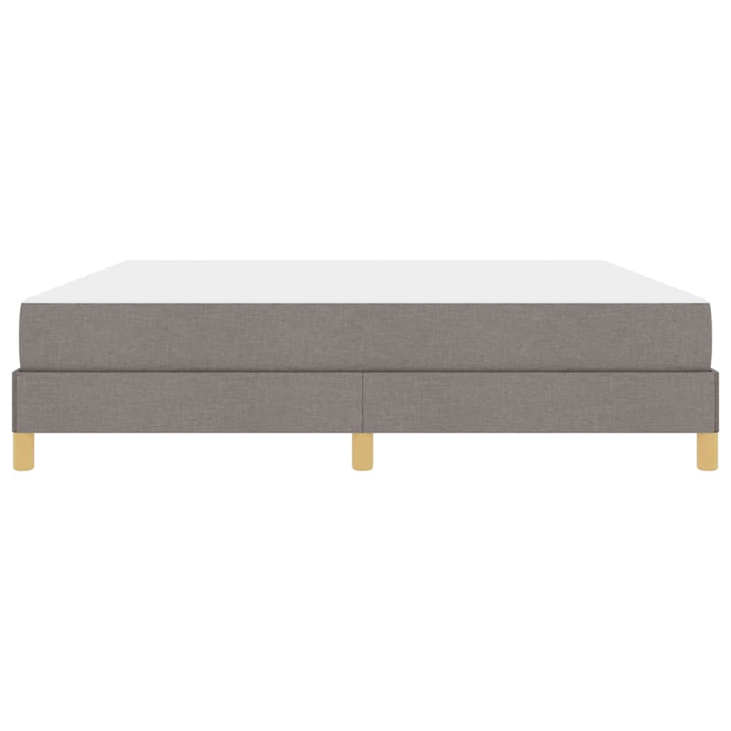 Box spring seng med madras Gråbrun 180 x 200 cm Stof