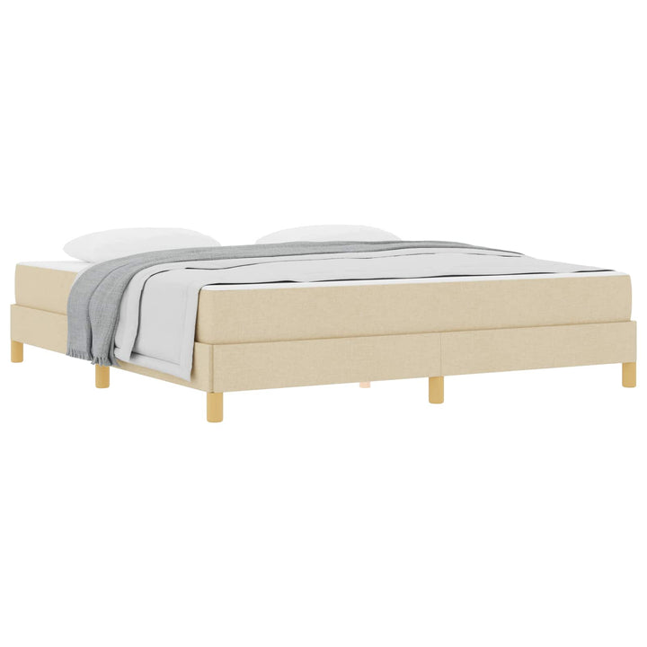 Box spring seng med madras Creme 180 x 200 cm Stof