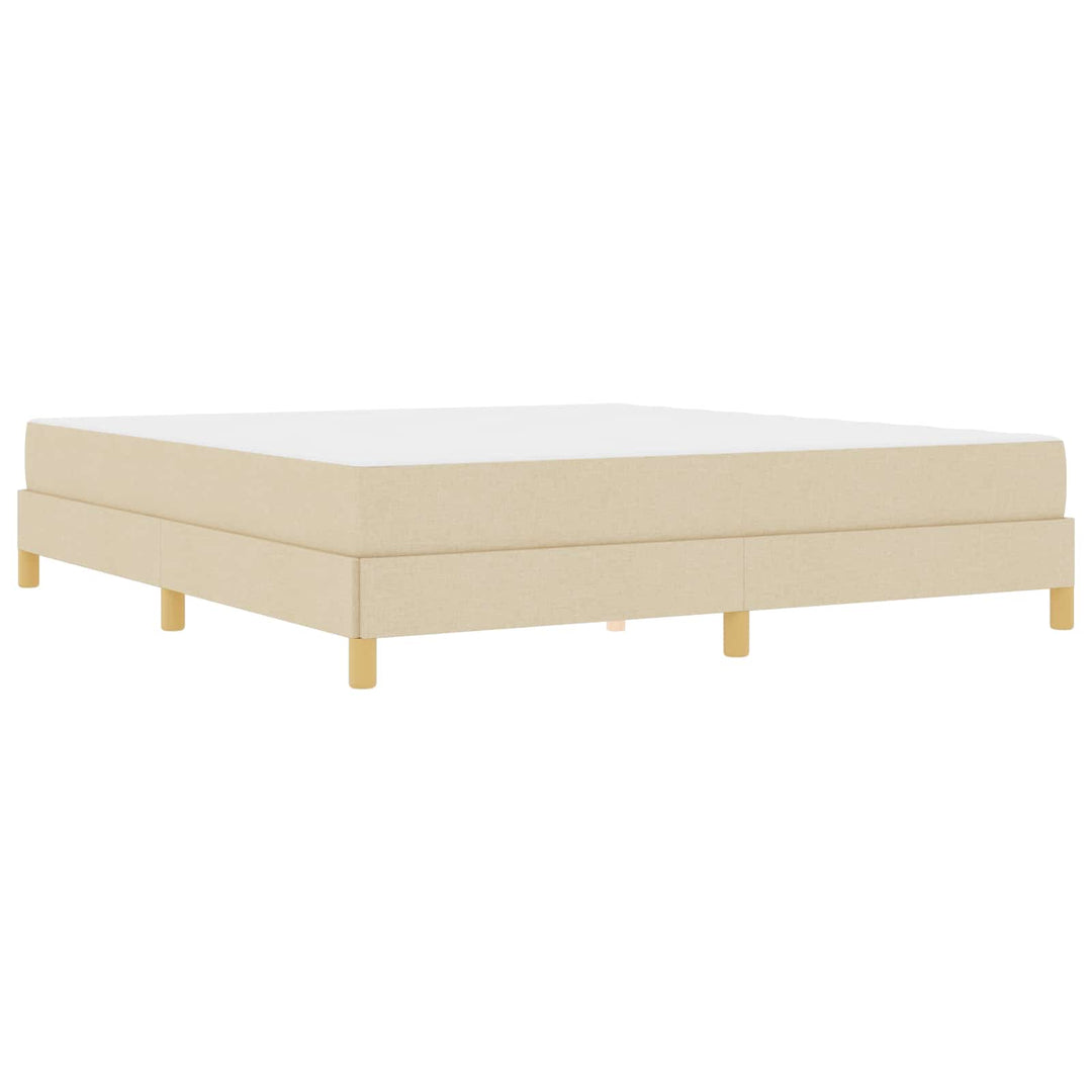 Box spring seng med madras Creme 180 x 200 cm Stof