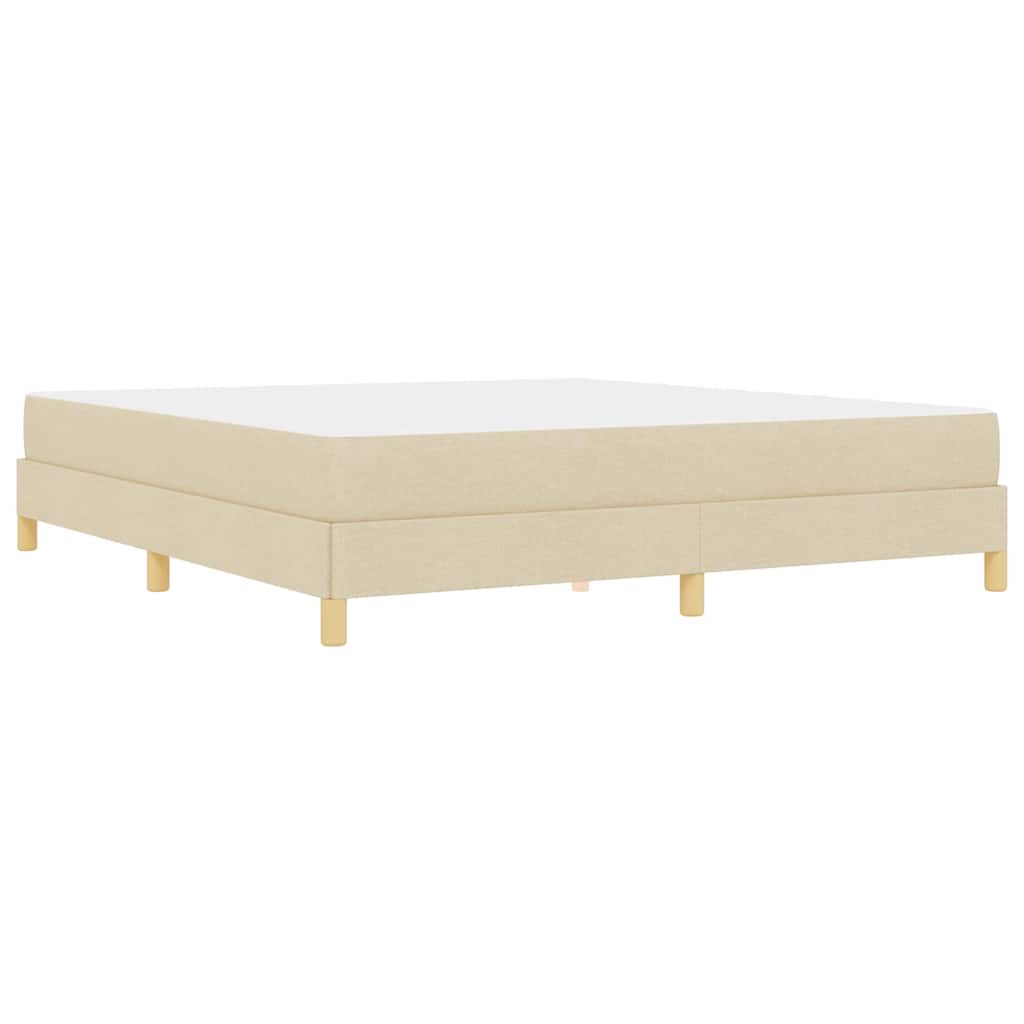 Box spring seng med madras Creme 180 x 200 cm Stof