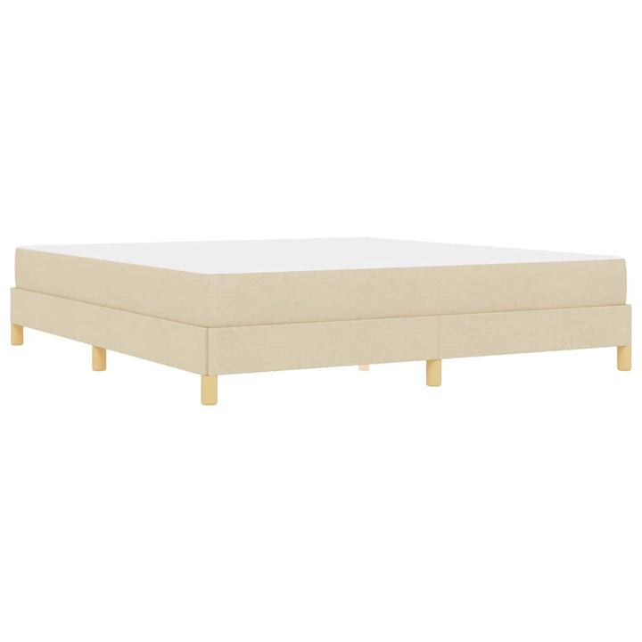 Box spring seng med madras Creme 180 x 200 cm Stof