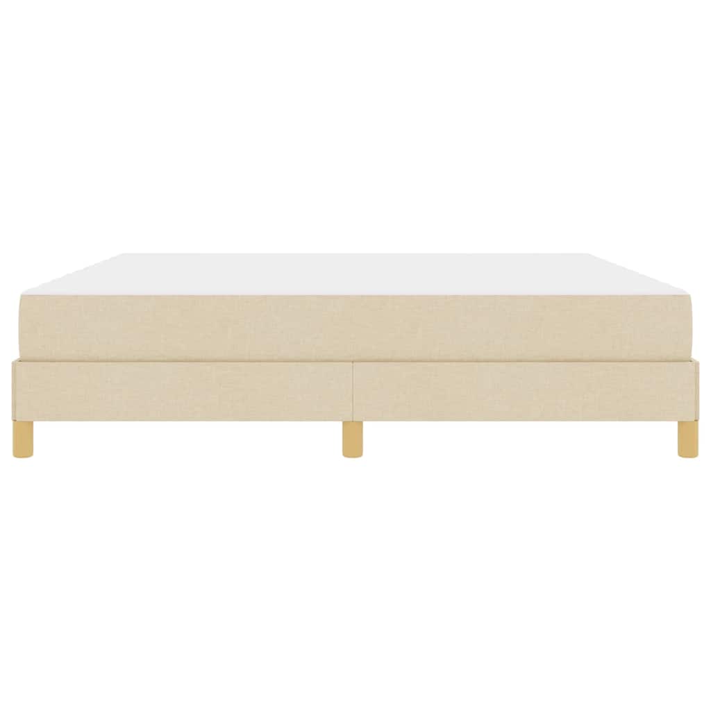 Box spring seng med madras Creme 180 x 200 cm Stof