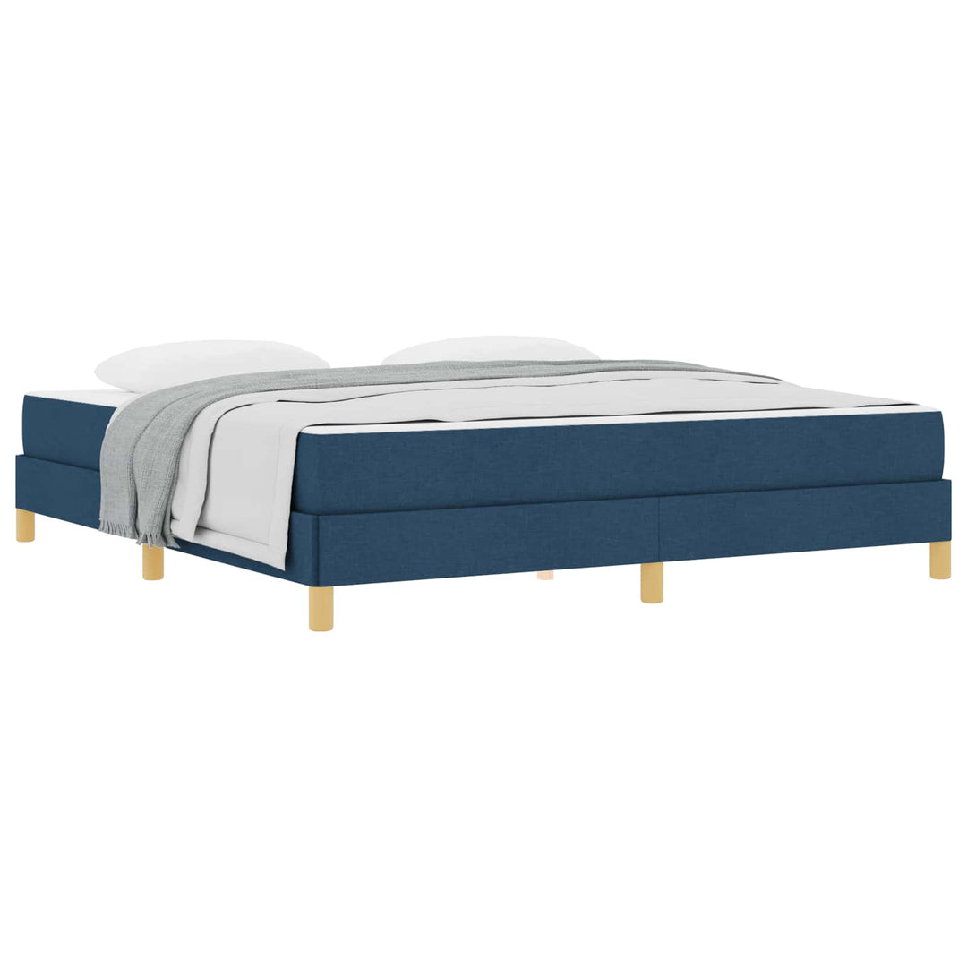 Box spring seng med madras Blå 180 x 200 cm Stof