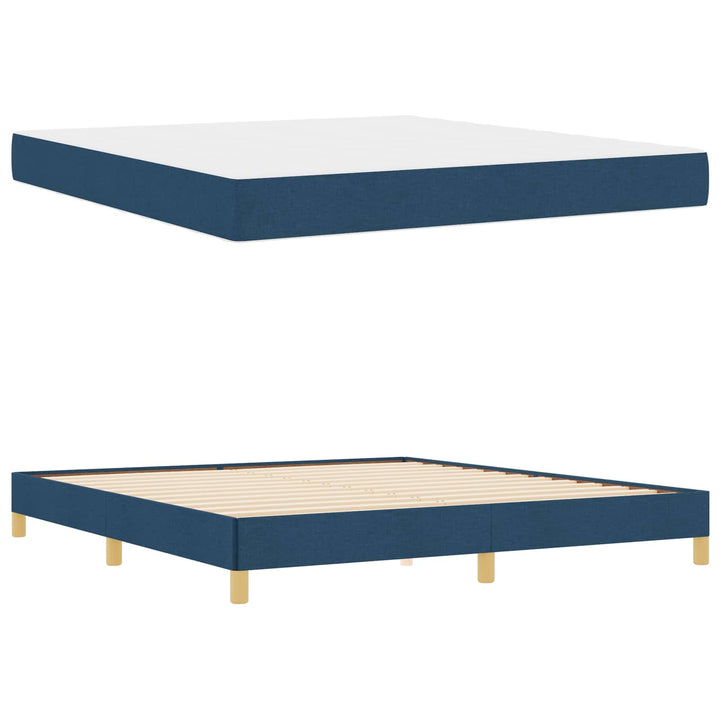 Box spring seng med madras Blå 180 x 200 cm Stof