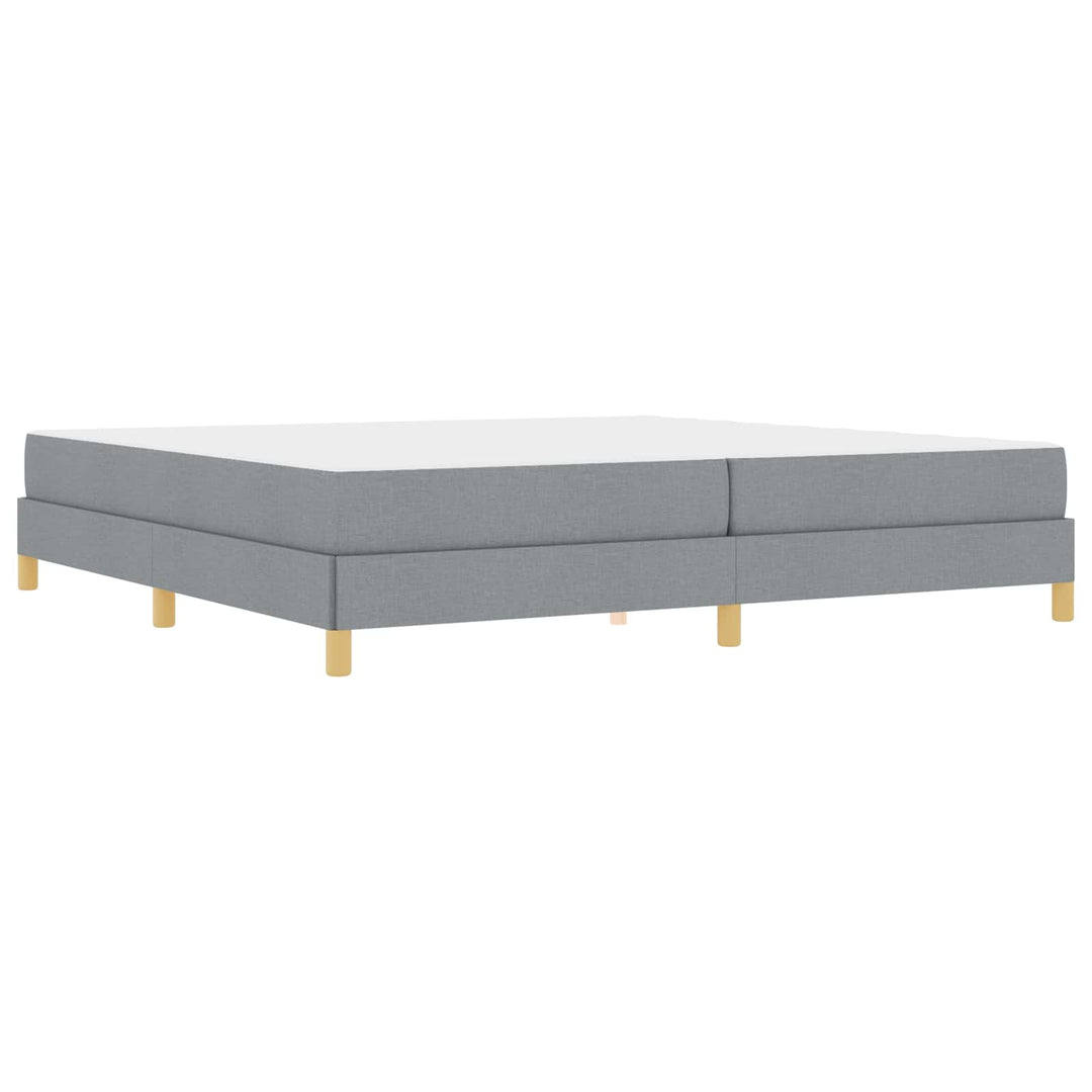 Box spring seng med madras Lysegrå 200 x 200 cm Stof