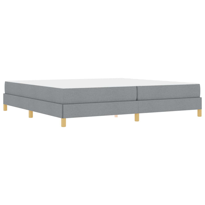 Box spring seng med madras Lysegrå 200 x 200 cm Stof
