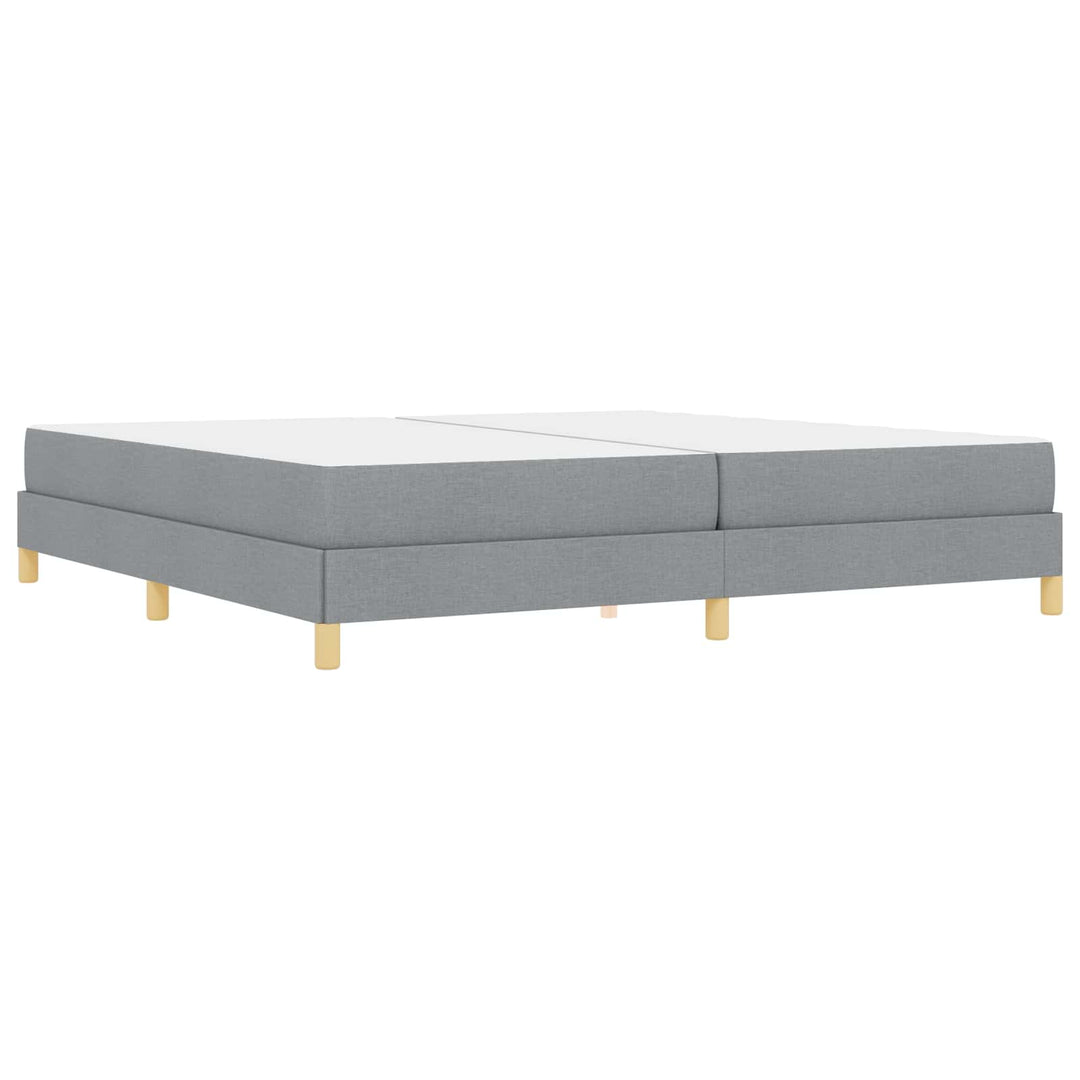 Box spring seng med madras Lysegrå 200 x 200 cm Stof