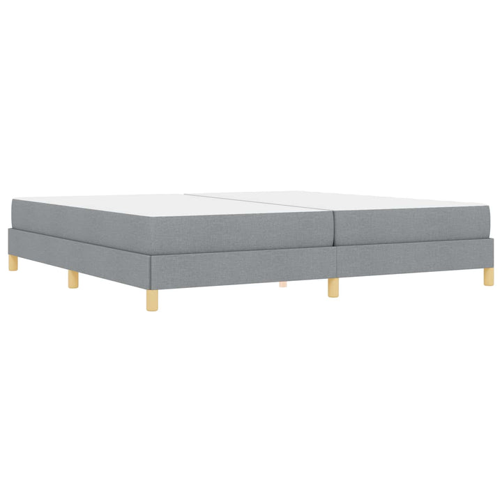 Box spring seng med madras Lysegrå 200 x 200 cm Stof