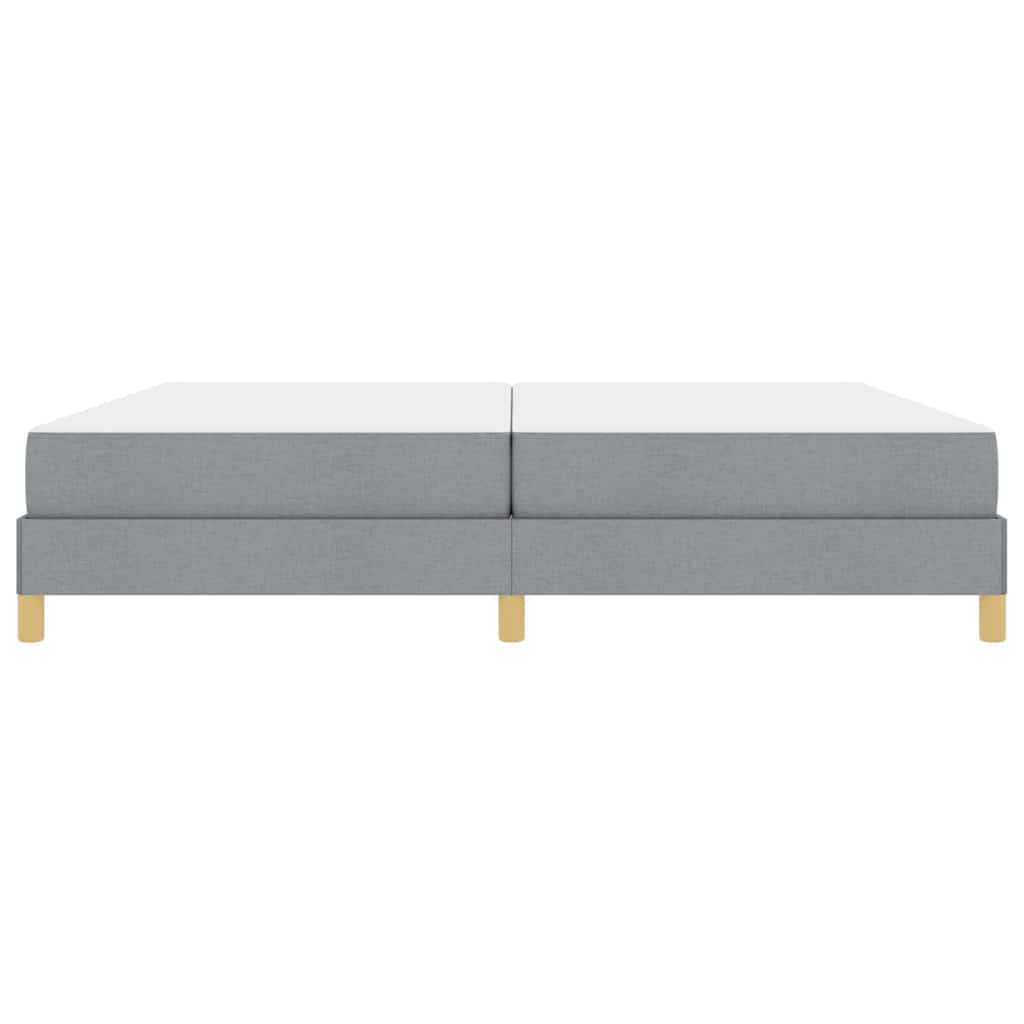 Box spring seng med madras Lysegrå 200 x 200 cm Stof