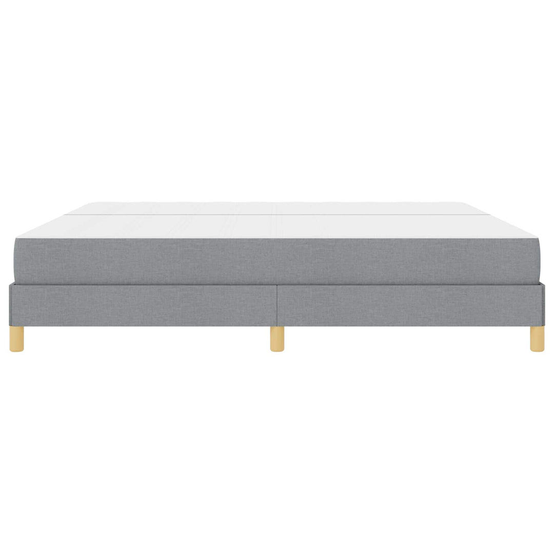 Box spring seng med madras Lysegrå 200 x 200 cm Stof