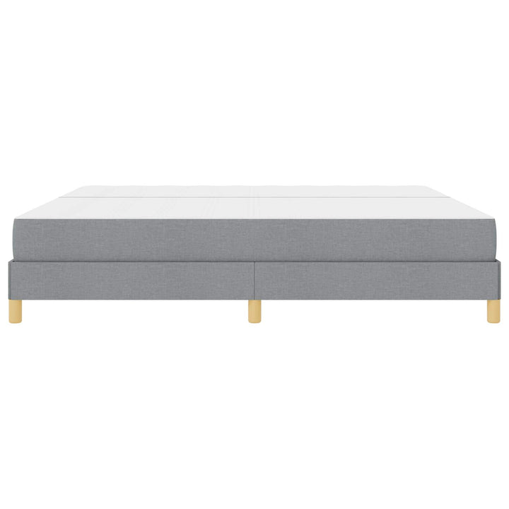 Box spring seng med madras Lysegrå 200 x 200 cm Stof