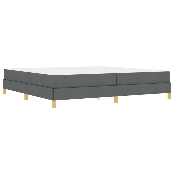 Box spring seng med madras Mørkegrå 200 x 200 cm Stof