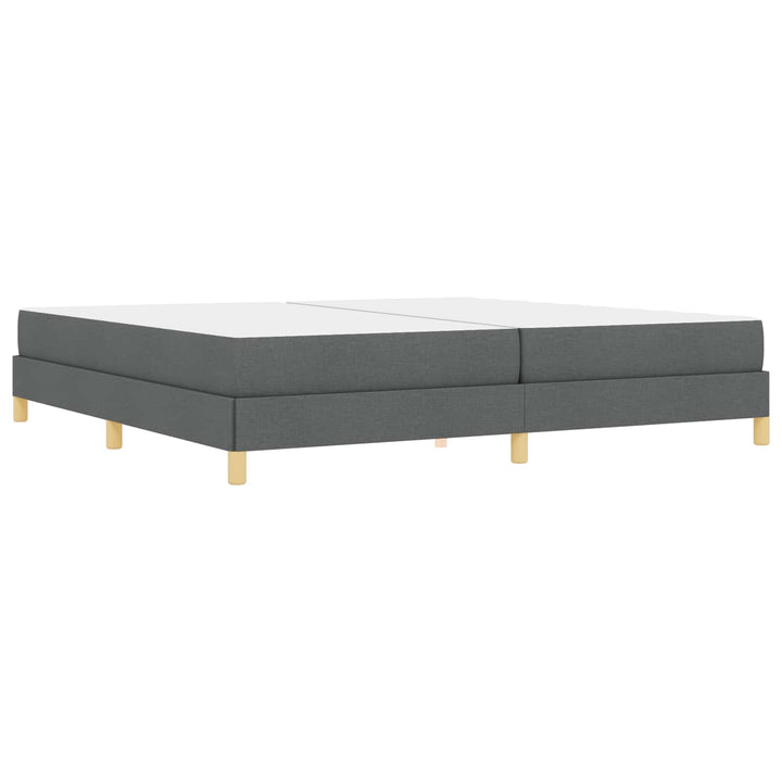 Box spring seng med madras Mørkegrå 200 x 200 cm Stof