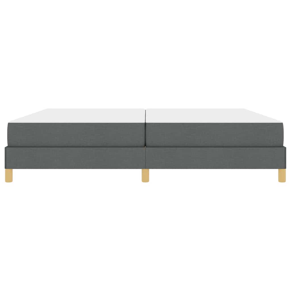 Box spring seng med madras Mørkegrå 200 x 200 cm Stof
