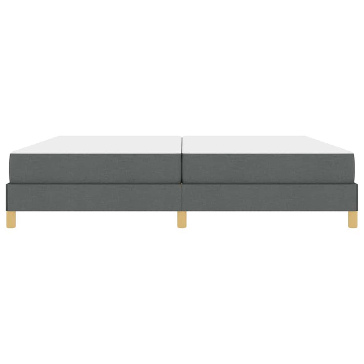 Box spring seng med madras Mørkegrå 200 x 200 cm Stof