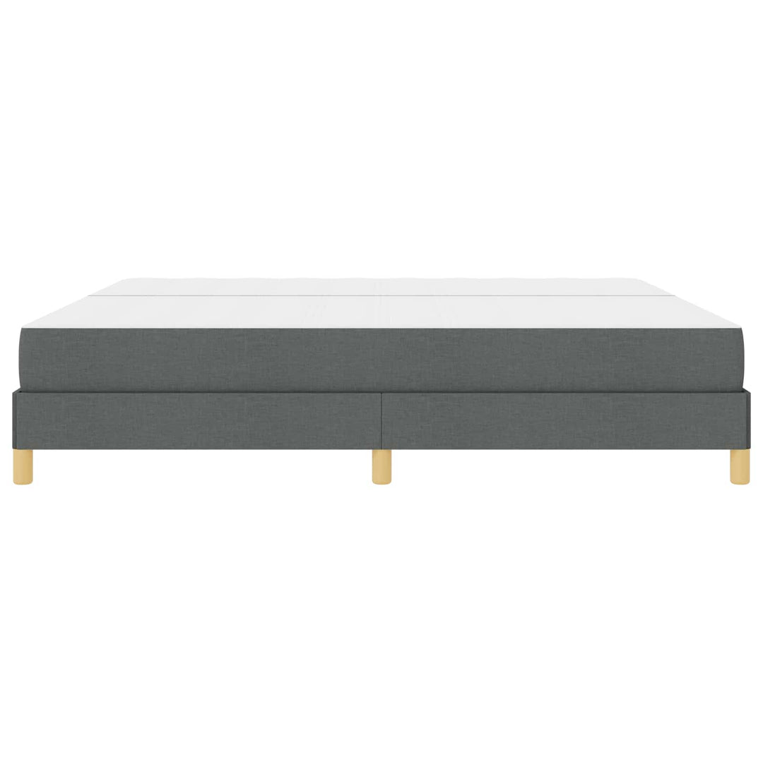 Box spring seng med madras Mørkegrå 200 x 200 cm Stof