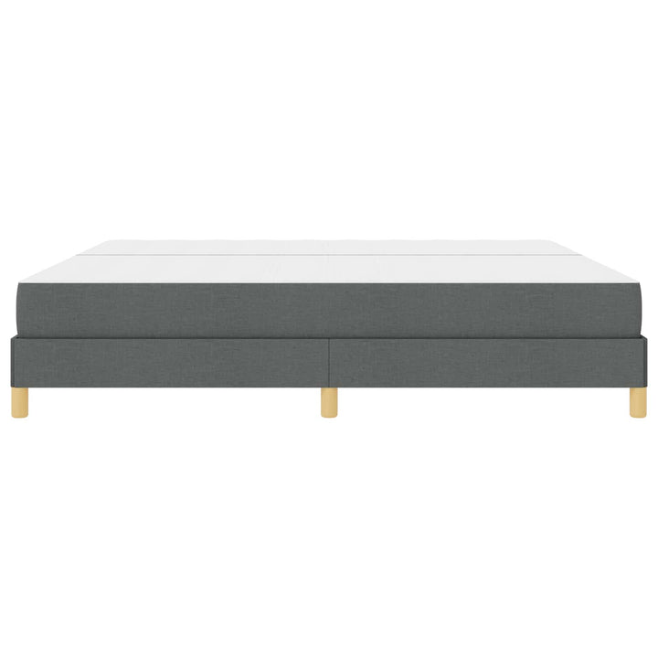 Box spring seng med madras Mørkegrå 200 x 200 cm Stof