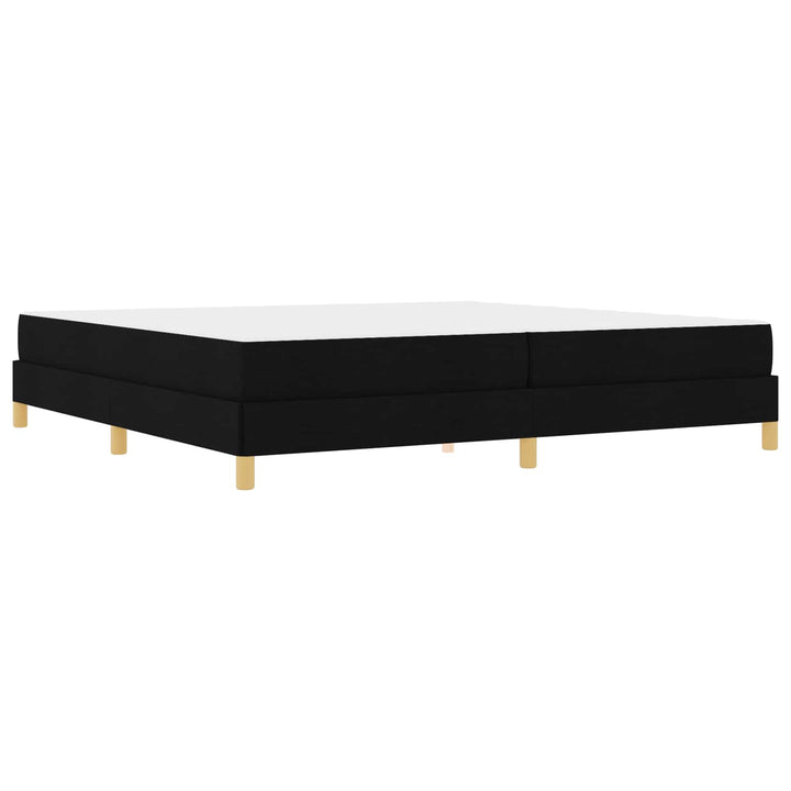 Box spring seng med madras Sort 200 x 200 cm Stof
