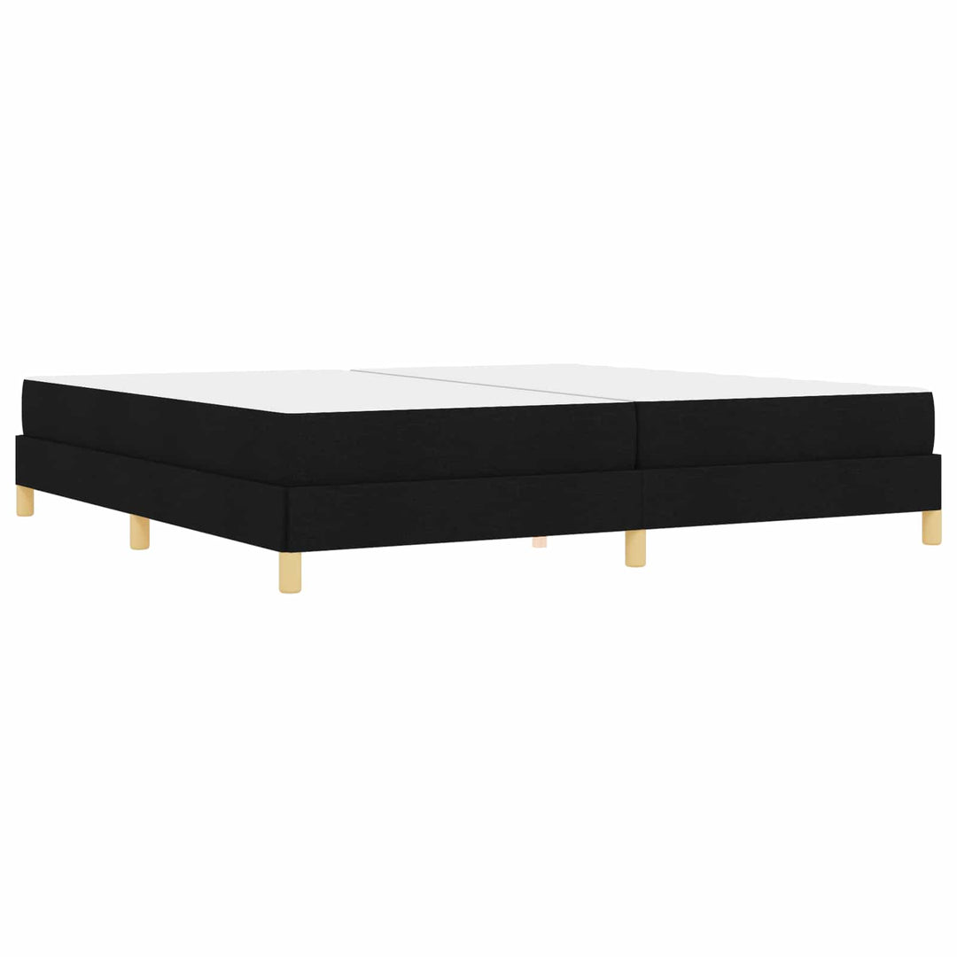 Box spring seng med madras Sort 200 x 200 cm Stof