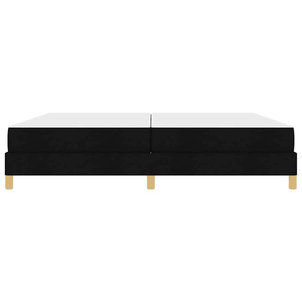 Box spring seng med madras Sort 200 x 200 cm Stof