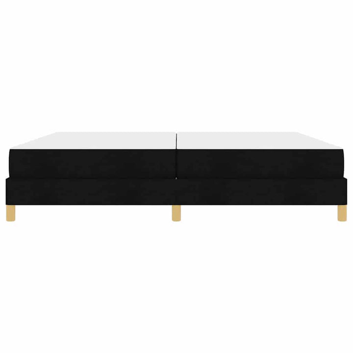 Box spring seng med madras Sort 200 x 200 cm Stof