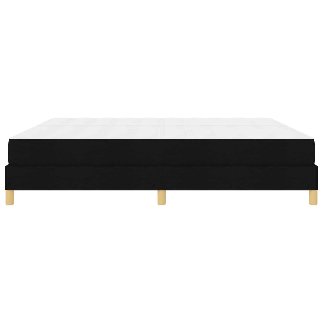 Box spring seng med madras Sort 200 x 200 cm Stof