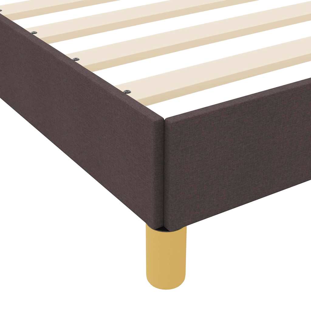 Box spring seng med madras Mørk Brun 200 x 200 cm Stof