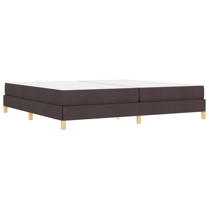 Box spring seng med madras Mørk Brun 200 x 200 cm Stof