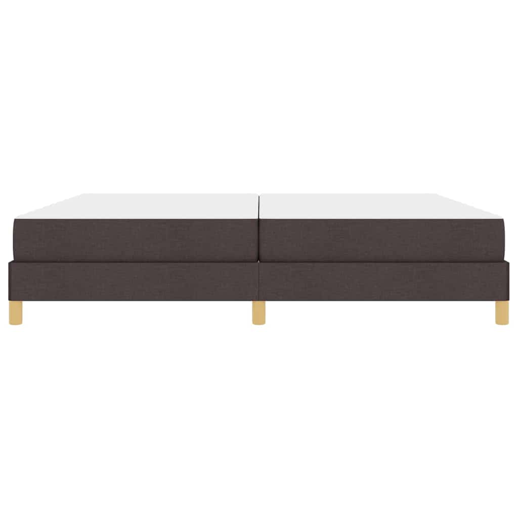 Box spring seng med madras Mørk Brun 200 x 200 cm Stof
