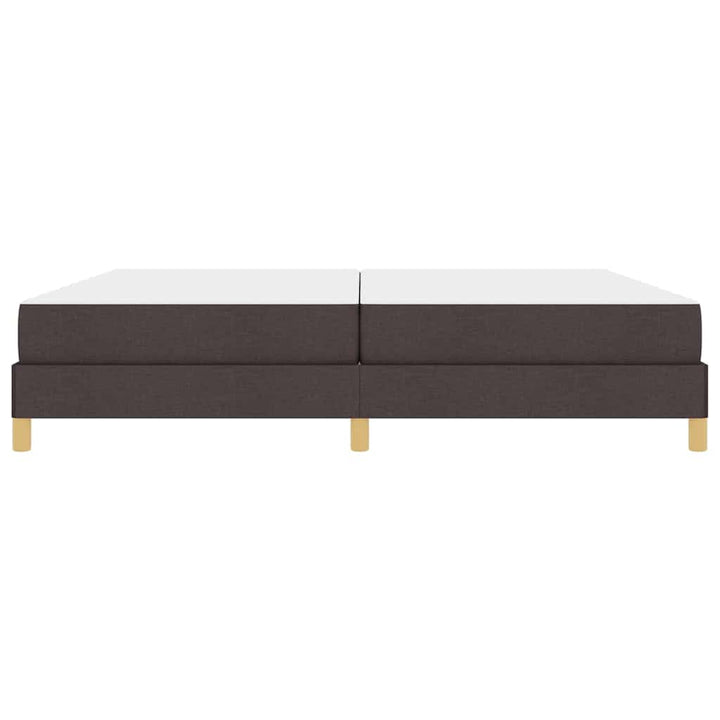 Box spring seng med madras Mørk Brun 200 x 200 cm Stof