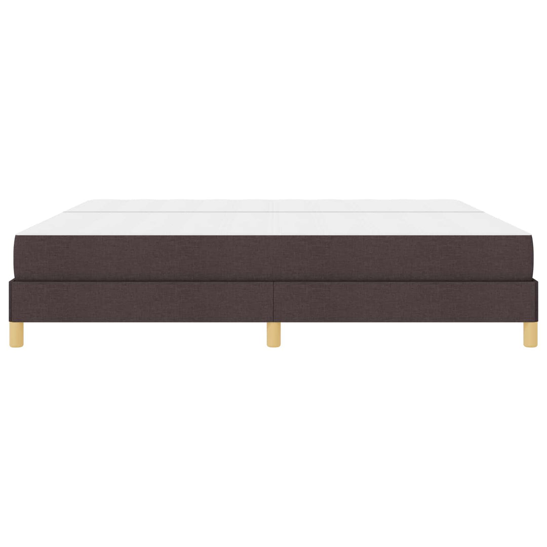 Box spring seng med madras Mørk Brun 200 x 200 cm Stof