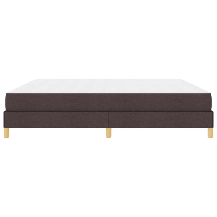 Box spring seng med madras Mørk Brun 200 x 200 cm Stof