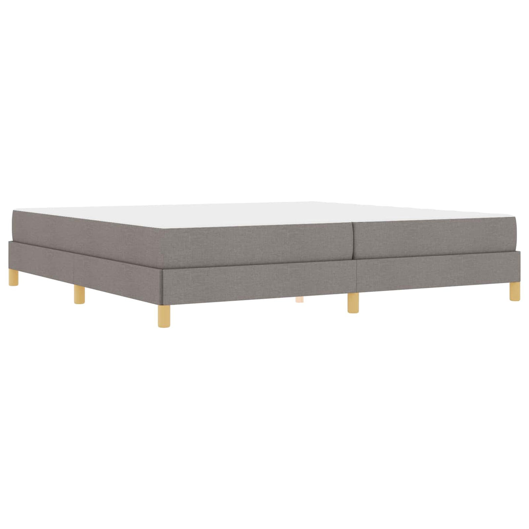 Box spring seng med madras Gråbrun 200 x 200 cm Stof