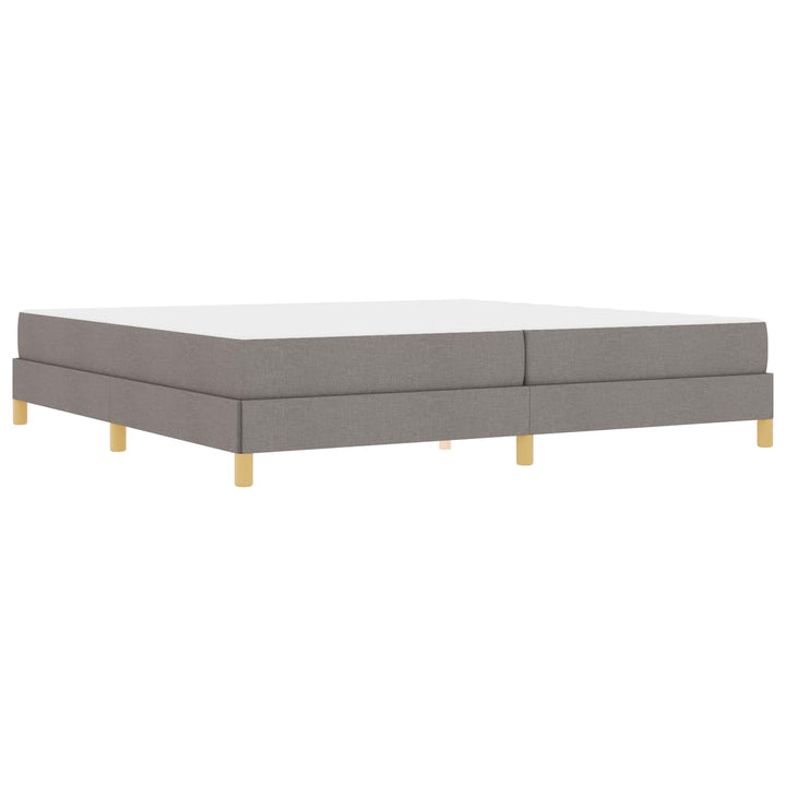 Box spring seng med madras Gråbrun 200 x 200 cm Stof