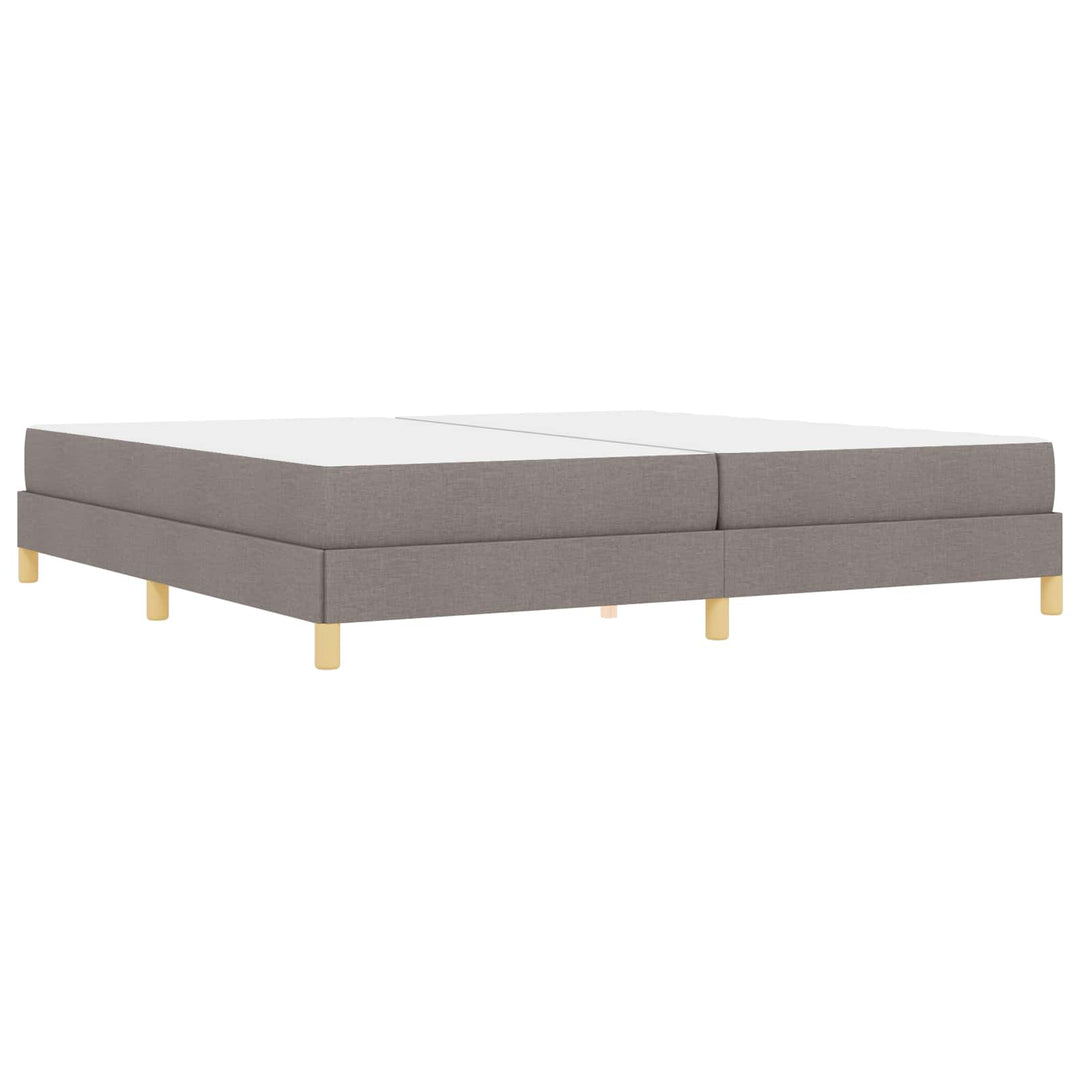 Box spring seng med madras Gråbrun 200 x 200 cm Stof