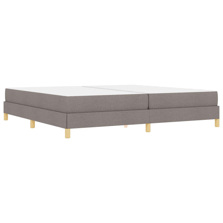 Box spring seng med madras Gråbrun 200 x 200 cm Stof