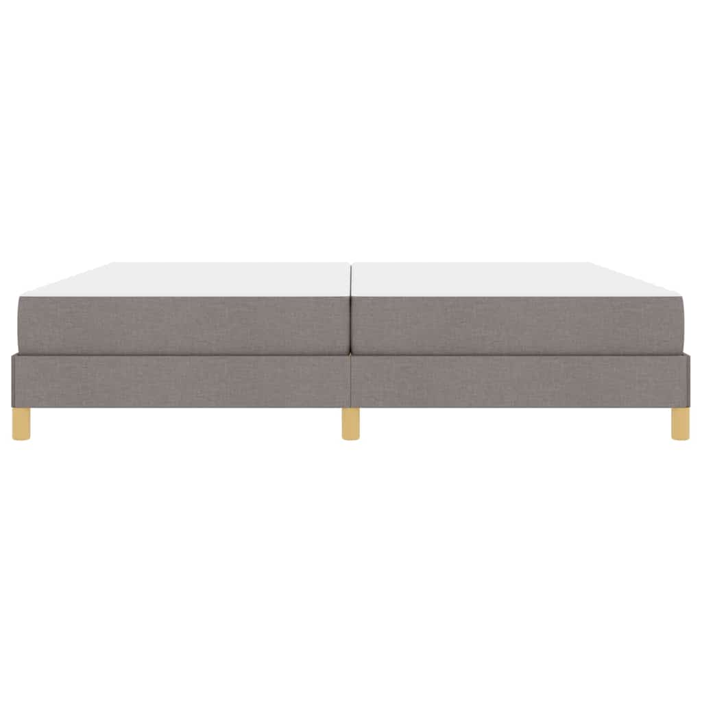 Box spring seng med madras Gråbrun 200 x 200 cm Stof