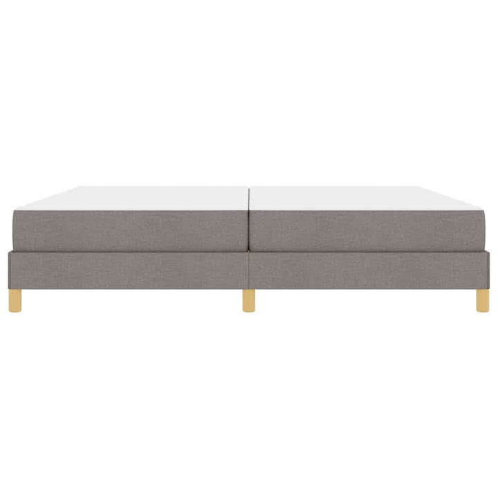 Box spring seng med madras Gråbrun 200 x 200 cm Stof