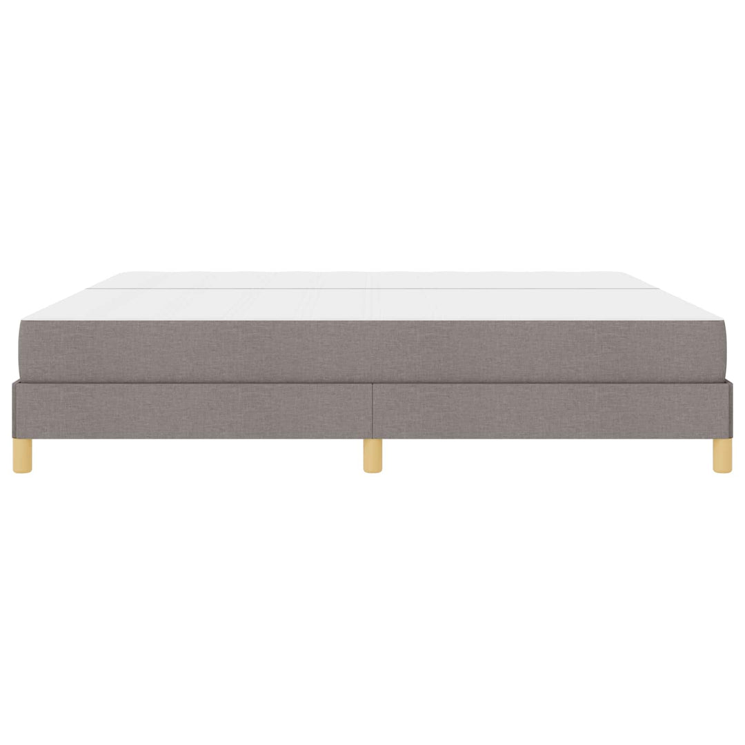 Box spring seng med madras Gråbrun 200 x 200 cm Stof