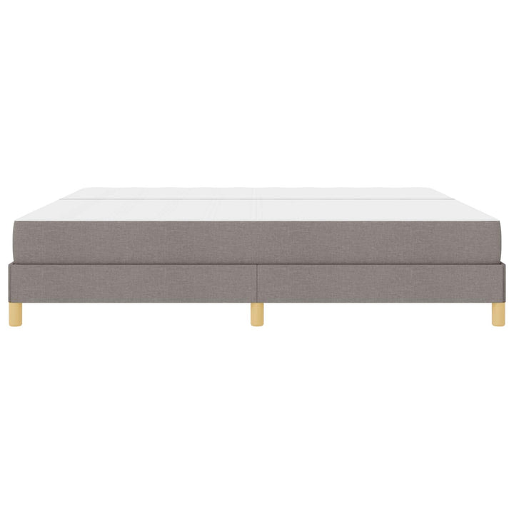 Box spring seng med madras Gråbrun 200 x 200 cm Stof