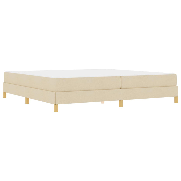 Box spring seng med madras Creme 200 x 200 cm Stof